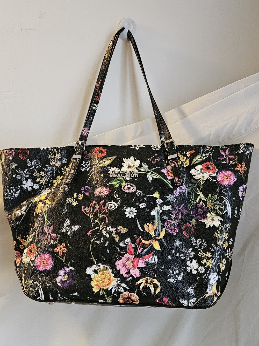 Kenneth Cole Reaction Floral Tote Bag - Black Floral